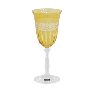CJ 6 TAÇAS CRISTAL ECOLÓGICO P/VINHO ANGELA TOPÁZIO 350ml
