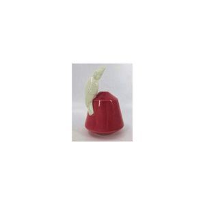 VASO DECORATIVO CERÂMICA C/PÁSSARO VERMELHO 15x22cm