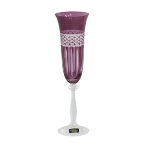 CJ 6 TAÇAS CRISTAL ECOLÓGICO CHAMPANHE ANGELA AMETISTH 190ml
