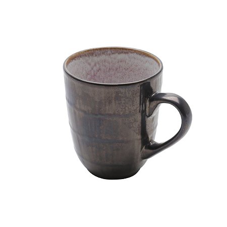 CANECA CERÂMICA RUSTIC MARROM/ROSA 9x8cm 240ml