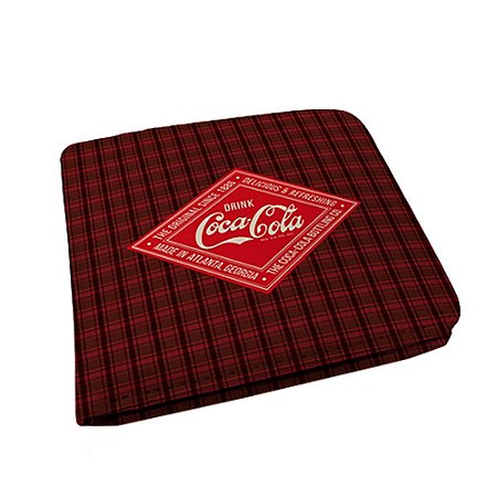CARTEIRA PU COCA-COLA DEL E REFRESH XADREZ  9 X 12 CM