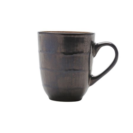CANECA CERÂMICA RUSTIC MARROM/ROSA 10x8cm 355ml