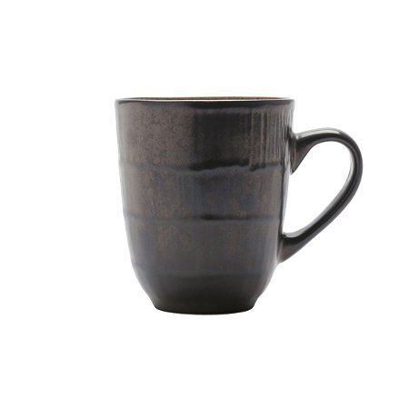 CANECA CERÂMICA RUSTIC MARROM/VERDE 10x8cm 355ml