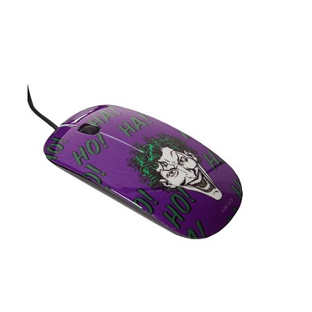 MOUSE PLASTICO CORINGA DC ROXO 9 X 5 X 3 CM