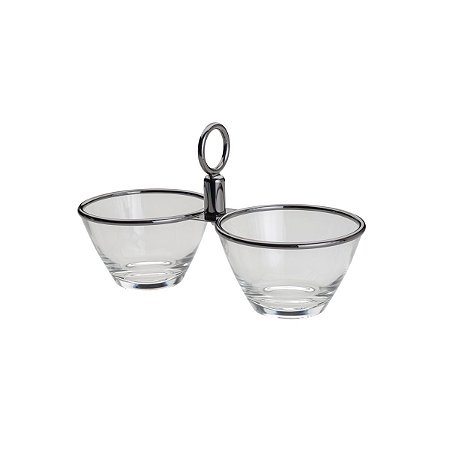 PETISQUEIRA DUPLA DE VIDRO PLANET BLACK 24X11,5X17cm