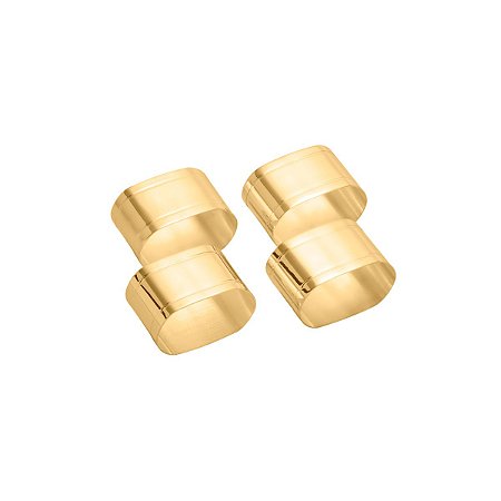 CJ 4 ANÉIS DE AÇO P/GUARDANAPO DOURADO ELEGANCE 5X3X3,5cm