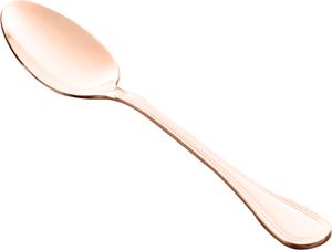 CJ 12 COLHERES DE AÇO INOX P/SOBREMESA PVD ROSÉ GOLD AVALON