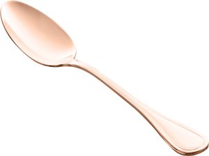 CJ 12 COLHERES DE AÇO INOX P/MESA PVD ROSÉ GOLD AVALON