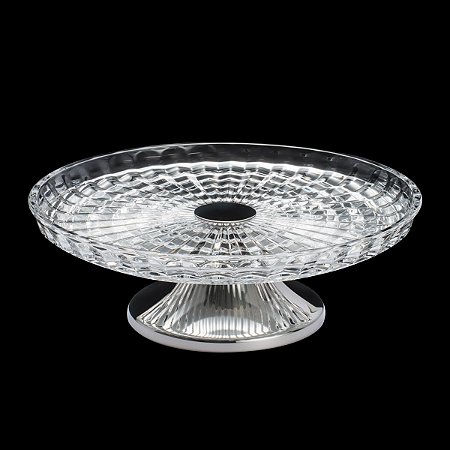 PRATO PARA BOLO DIAMOND PRATA 30CM