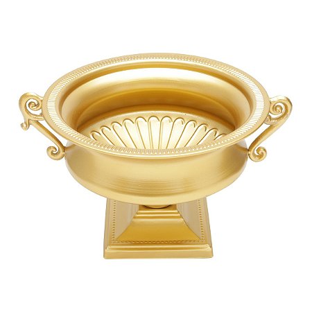 VASO METAL DOURADO 36x30x21cm