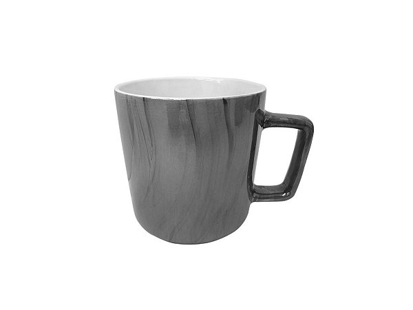 CANECA DE CERÂMICA PEROLADA CINZA 280ml