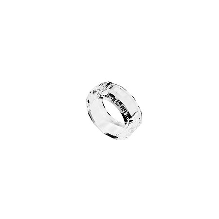 CJ 4 ANEIS DE VIDRO P/ GUARDANAPOS LISO TRANSPARENTE 6cm