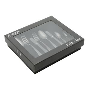 FAQUEIRO 48 PCS DE AÇO INOX PVD BLACK PISA C/GIFT BOX