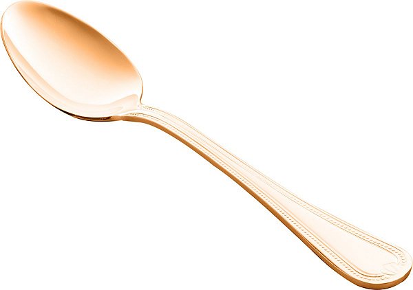 CJ 12 COLHERES DE AÇO INOX P/SOBREMESA PVD ROSE GOLD