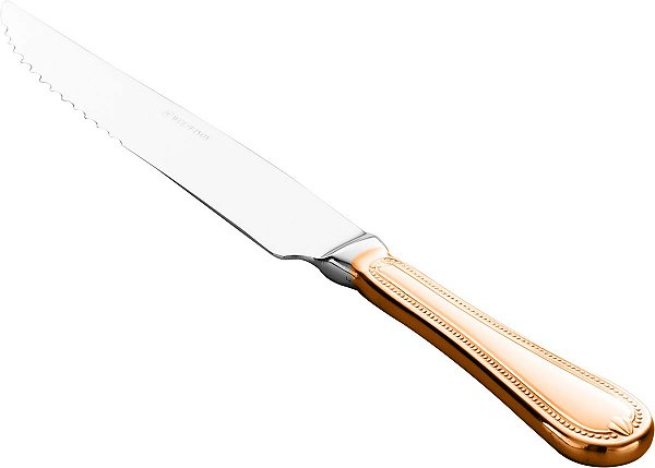 FACA DE AÇO INOX P/ASSADO PVD GENEVE ROSE GOLD