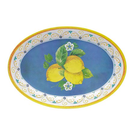 BANDEJA OVAL DE MELAMINA LEMON 41X28X1,5cm