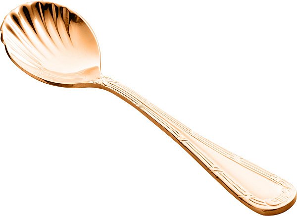 (UN) COLHER P/AÇUCAR AÇO INOX CROISÉ ROSE GOLD