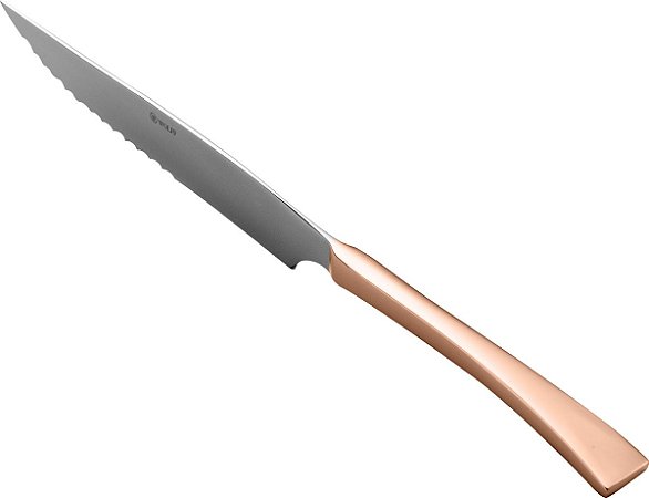 FACA DE ASSADO DE AÇO INOX ROSÉ GOLD BERNA