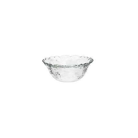 CJ 7PC DE VIDRO TRANSPARENTE 1 BOWL 22X9,5cm E 6 BOWLS 12,5cm FLORES