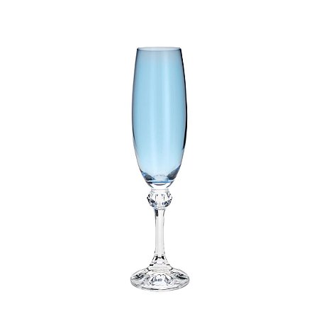CJ 6 TAÇAS P/CHAMPAGNE DE CRISTAL ECOLÓGICO ELISA ISLAND PARADISE 220ml