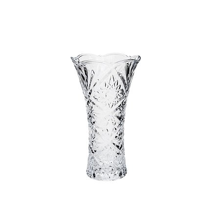 VASO DE VIDRO PETALS TRANSPARENTE 13X8X23,5cm