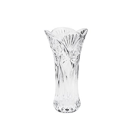 VASO DE VIDRO PETALS TRANSPARENTE 9,5X6,6X19,5cm