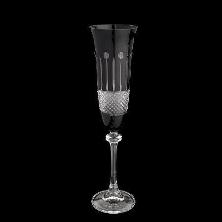 CJ 6 TAÇAS P/CHAMPAGNE CRISTAL ECOLÓG BLACK ALEXANDRA 190 ML