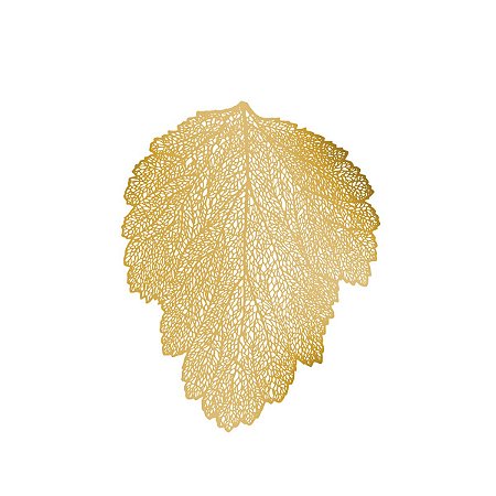 LUGAR AMERICANO DE PLÁSTICO LEAF DOURADO 48x36cm