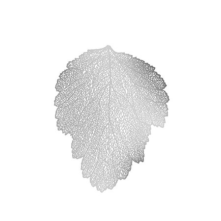 LUGAR AMERICANO DE PLÁSTICO LEAF PRATA 48x36cm