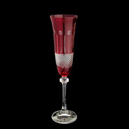 CJ 6 TAÇAS P/CHAMPAGNE CRISTAL ECOLÓG RUBY ALEXANDRA 190 ML
