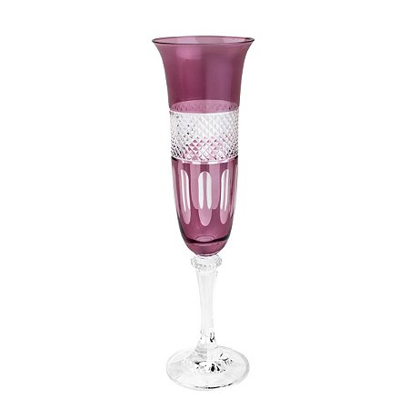 CJ 6 TAÇAS CHAMPAGNE CRISTAL ECOLÓG AMETHIST KLEOPATRA 175ML