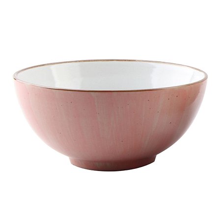 CJ 2 BOWLS DE PORCELANA ROSA 14CM