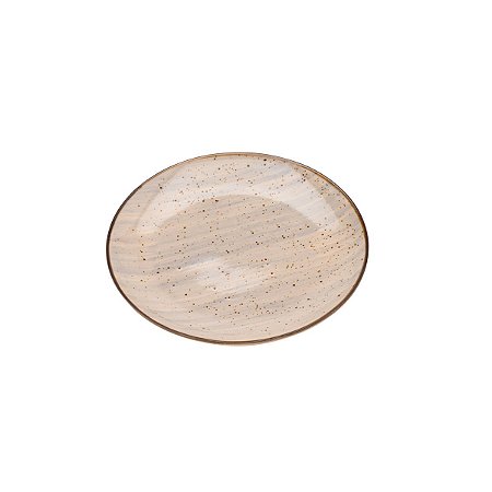 CJ 2 PC PRATOS DE PORCELANA P/SOBREMESA WATERCOLOR CINZA 19cm