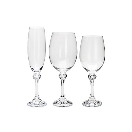 CJ 18 TAÇAS DE CRISTAL ECOLÓGICO ELISA