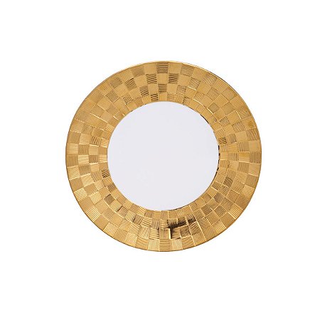 CJ 6 PRATOS DE PORCELANA VERA GOLD 26,5X3cm