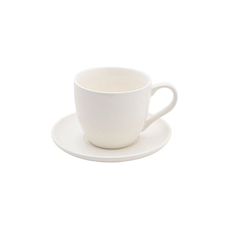 CJ 6 XÍCARAS DE CHÁ DE PORCELANA C/PÍRES LUIZA 180ML