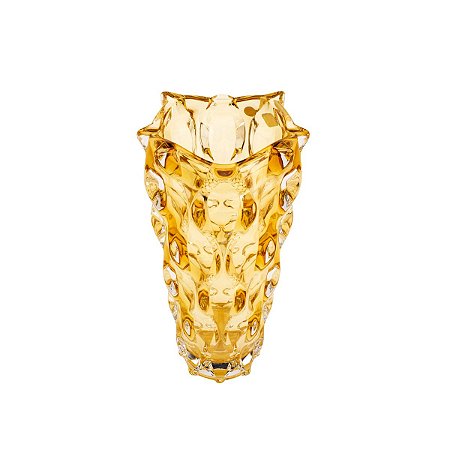 VASO DE CRISTAL ECOLÓGICO  LIVRE DE CHUMBO SAMBA ÂMBAR 16X30,5cm