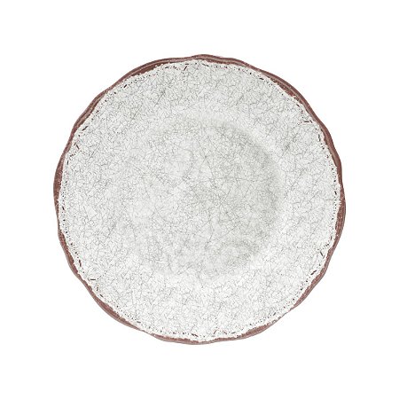 CJ 6 PRATOS RASO DE MELAMINA BRANCO 28CM