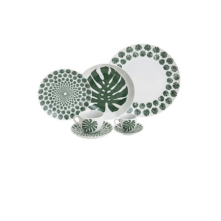 AP DE JANTAR 42 PCS DE PORCELANA SUPER WHITE COSTELA DE ADÃO