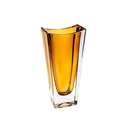 VASO DE CRISTAL ECOLÓGICO OKINAWA ÂMBAR 14X8X30cm