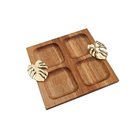 PETISQUEIRA DE MADEIRA COSTELA DE ADÃO DOURADO 20,5X2cm