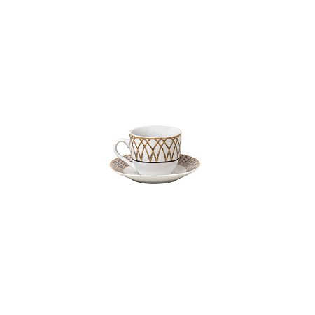CJ 6 XÍCARAS P/CAFÉ DE PORCELANA C/PÍRES BAMBOO 90ML