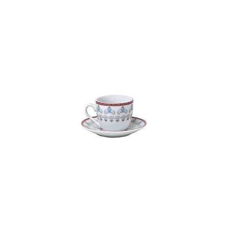 CJ 6 XÍCARAS P/CAFÉ DE PORCELANA C/PÍRES MANDALA 90ML