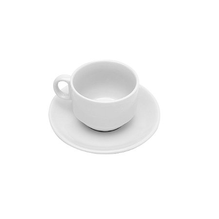 CJ 6 XÍCARAS P/CAFÉ C/PÍRES DE PORCELANA 180ML