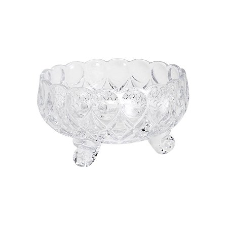FRUTEIRA DE CRISTAL C/PÉ ANGÉLICA 20,2X14,5X10