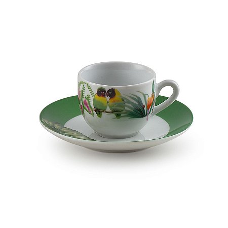 JG 6 XÍCARAS P/CAFÉ C/PIRES DE PORCELANA SUPER WHITE VIGO