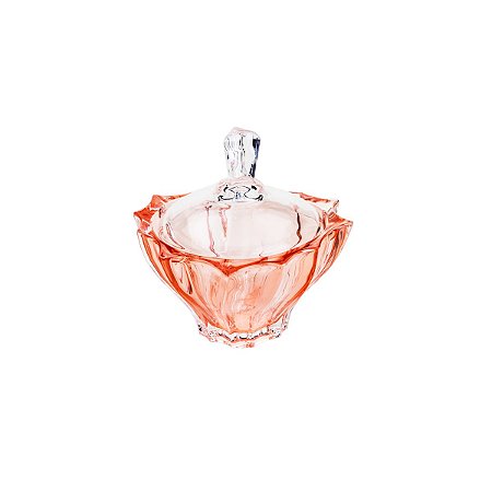 POTICHE DECORATIVO  DE CRISTAL PARADISE PINK 12X12cm