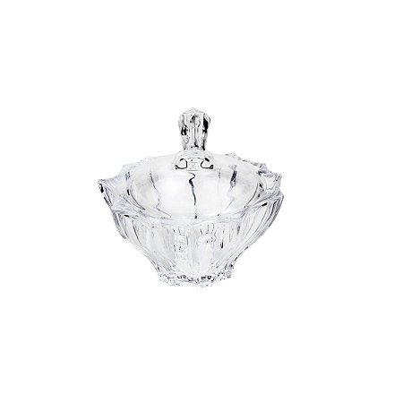 POTICHE DECORATIVO  DE CRISTAL C/TAMPA PARADISE 12X12CM