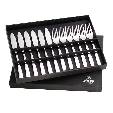 CJ 12PC P/PEIXE LONDON AÇO INOX