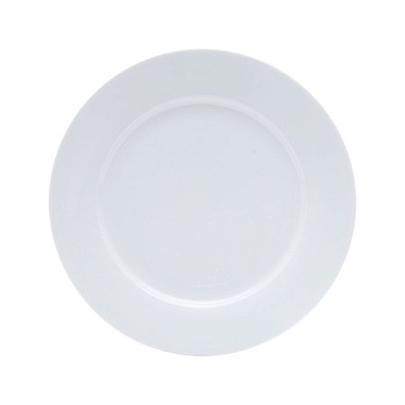 JG 6 PRATOS RASO DE PORCELANA SUPER WHITE PLAIN 27CM